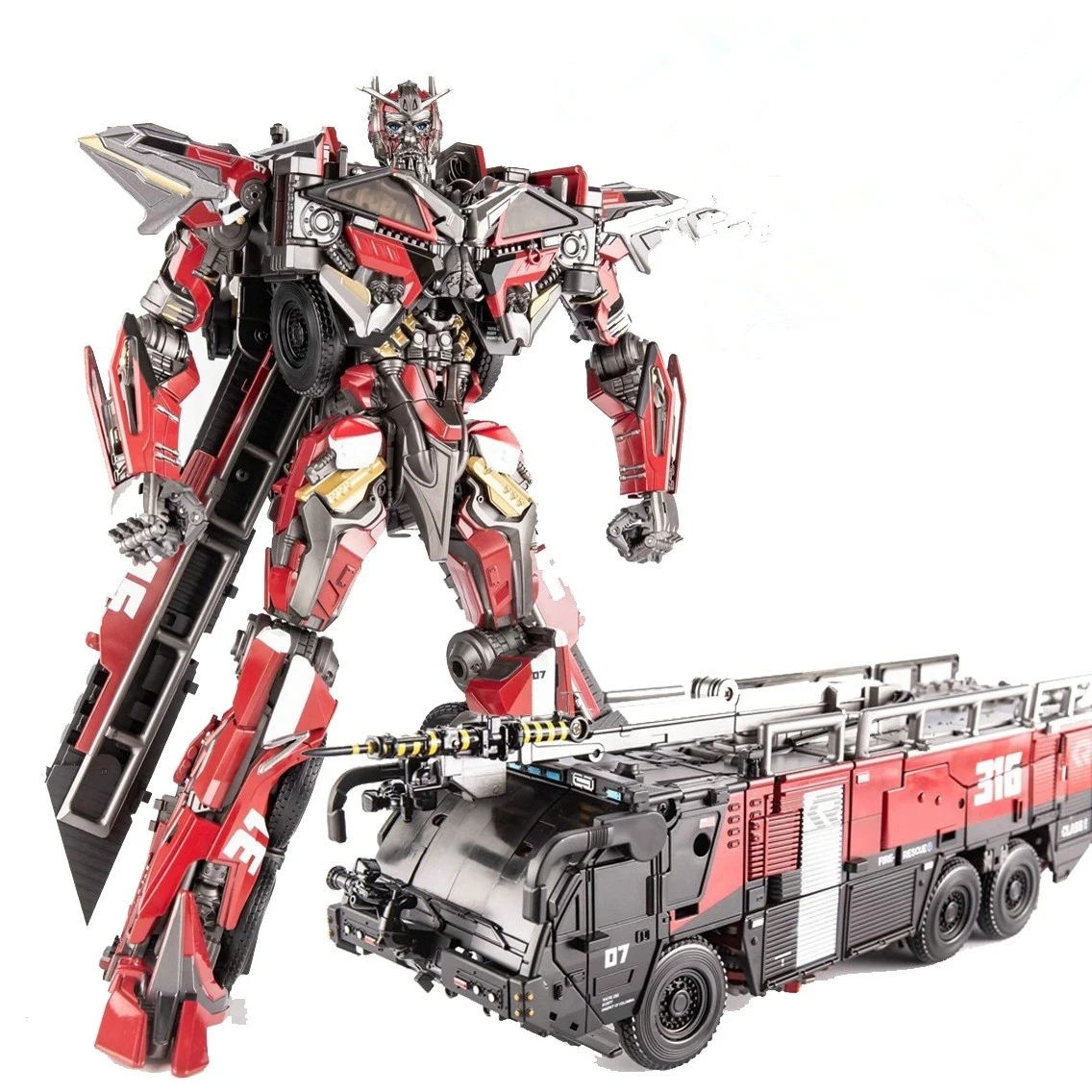Transformation OV01 Sentinel Prime Fire Engine Oversize Movie Serise Alloy Robot Action Figure