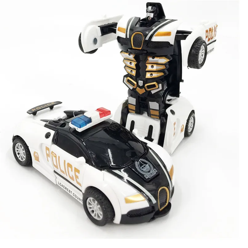 One-key Automatic Transform Robot Car Model Plastic Funny Deformation Vehicles Action Figure — view 9