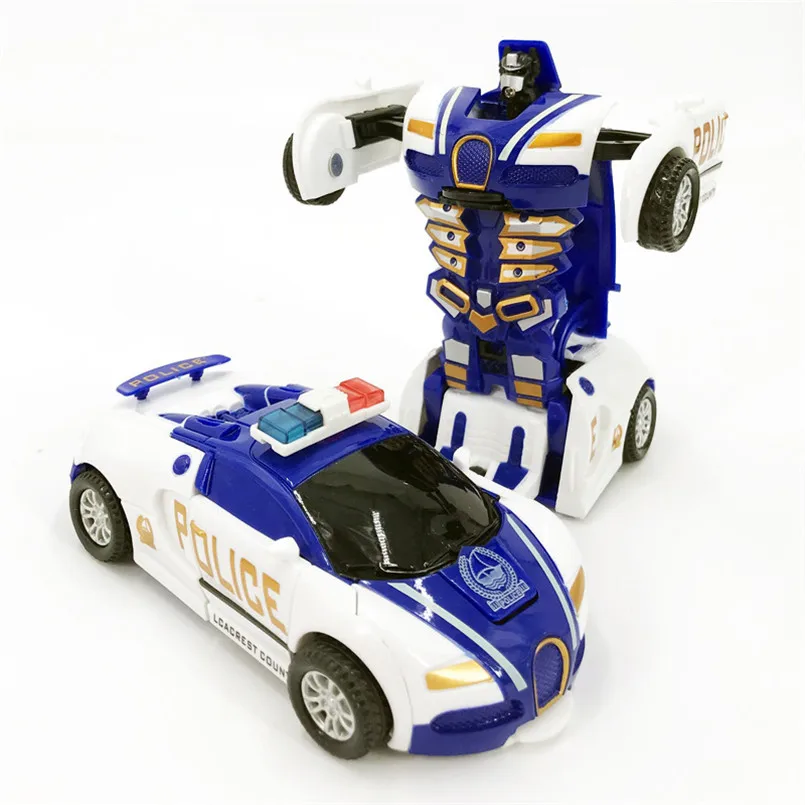 One-key Automatic Transform Robot Car Model Plastic Funny Deformation Vehicles Action Figure — view 10