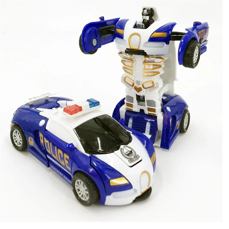 One-key Automatic Transform Robot Car Model Plastic Funny Deformation Vehicles Action Figure — view 8