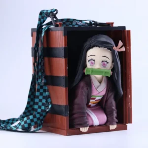 Demon Slayer Popcorn Box Nezuko Figurine 22cm PVC Anime Character Model Cute Girl Desktop Ornament Collectible Toy Xmas Gift