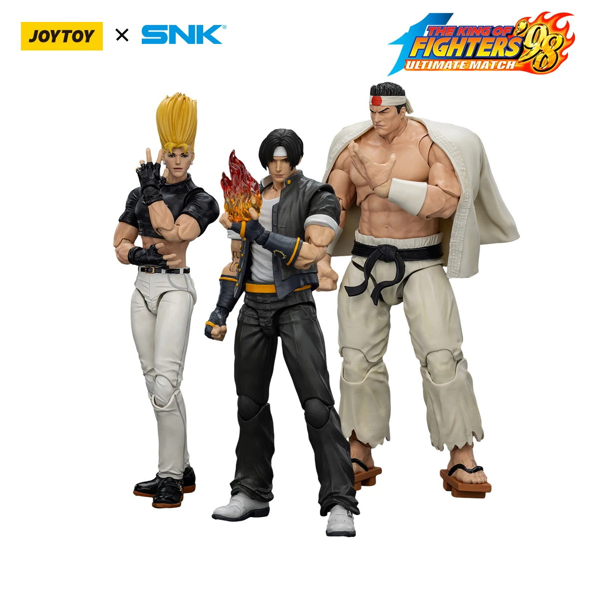 JOYTOY SNK 1/18 KOF 98UM Hero Team Kyo Kusanagi Goro Daimon Benimaru Action Figure — view 10