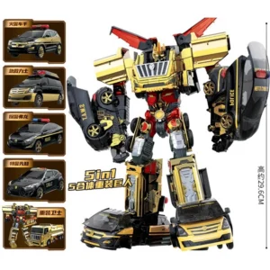 5 IN 1 Carbot Safari Saver Transformation Robot to Car Toys Action Figures Penta Storm Model Deformation Cars Toy Gift