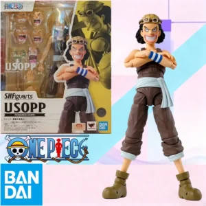 In Stock BANDAI Original Box S.H.Figuarts ONE Piece USOPP LUFFY SHF Action Figure Model Toy Gift for Kids Foam Box Packaging