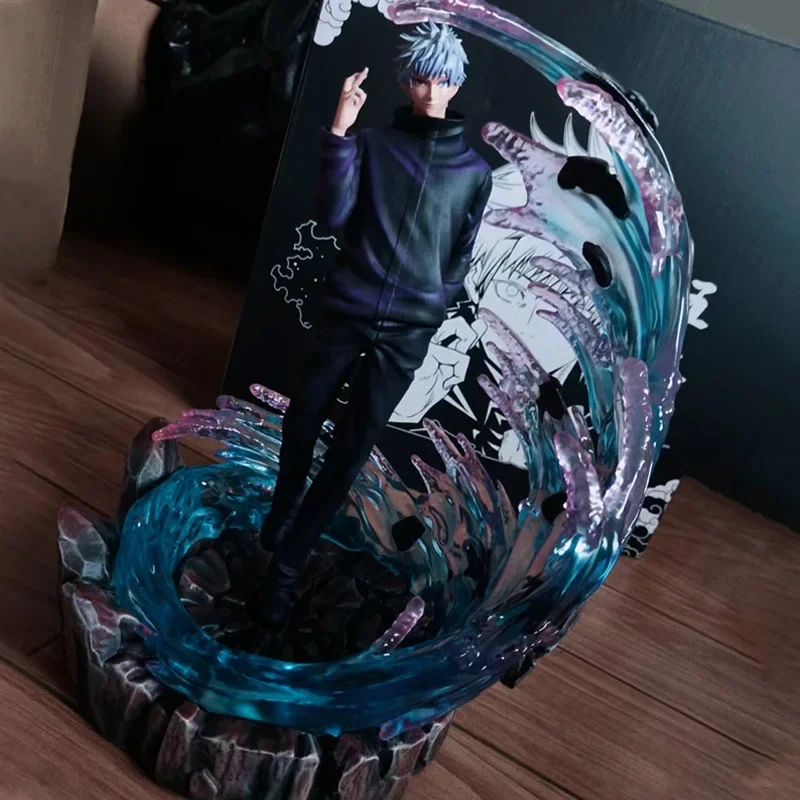 35cm Jujutsu Kaisen Gojo Satoru with LED Light Scene Special Effect Collectible Figure — view 4