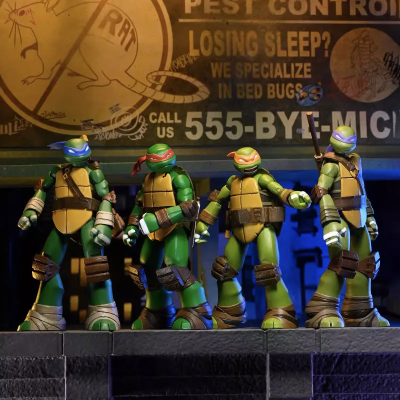NECA Teenage Mutant Ninja Turtle TMNT Donatello Raphael Leonardo Michelangelo Figuras Manga Collectible Figure — view 6