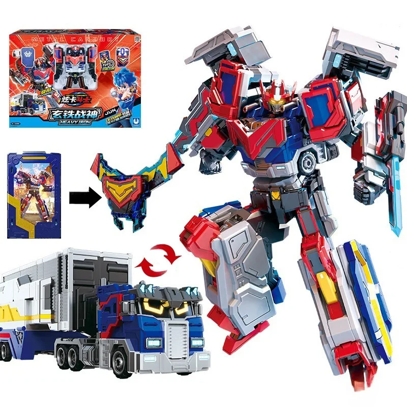Metal Cardbot Blue Cop Trinity Transforming Robot Action Figure — view 2