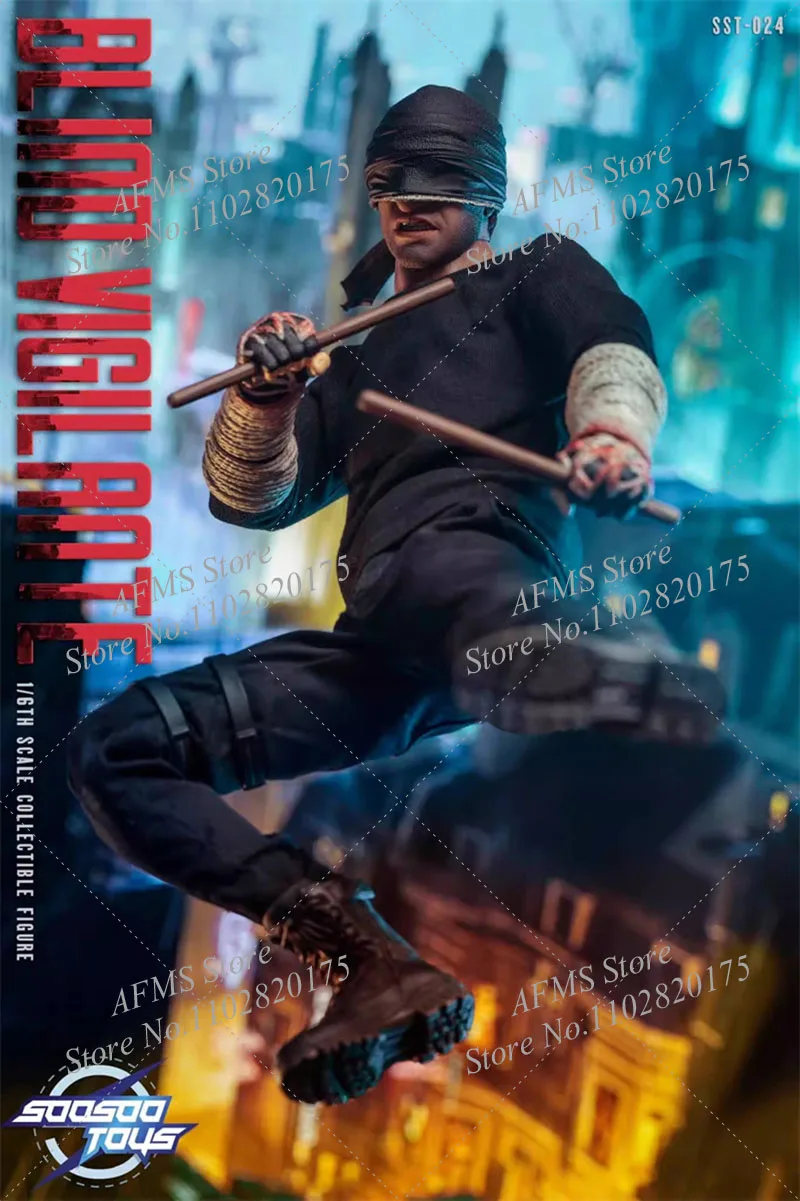 Soosootoys Sst-024 1/6 Scale Collectible Daredevil Classic Comics Super Blind Hero Action Figure — view 4