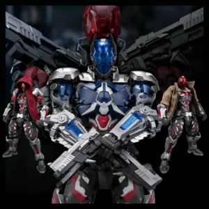 Hemoxian 1/10 Batman Arkham Knight Two Forms Switchable Assembly Model Kit Light Up Action Figure Superhero Model Toy Boys Gift