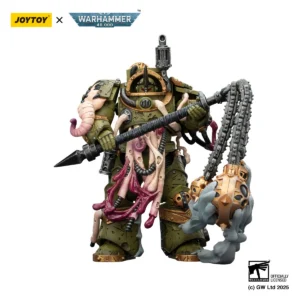 JOYTOY 1/18 Action Figure Warhammer 40K Death Guard Blightlord Terminator 2 with Flail of Corruption Anime figures Toys Model