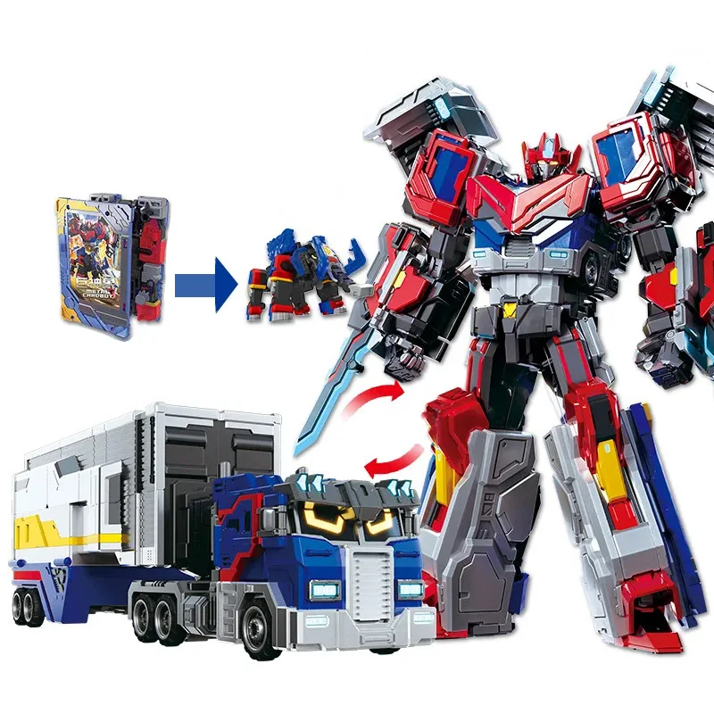Metal Cardbot Blue Cop Trinity Transforming Robot Action Figure — view 4