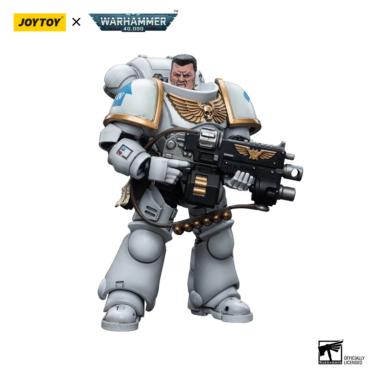 JOYTOY Warhammer 40k 1/18 Space Marines White Consuls Intercessors 1 Action Figure — view 4