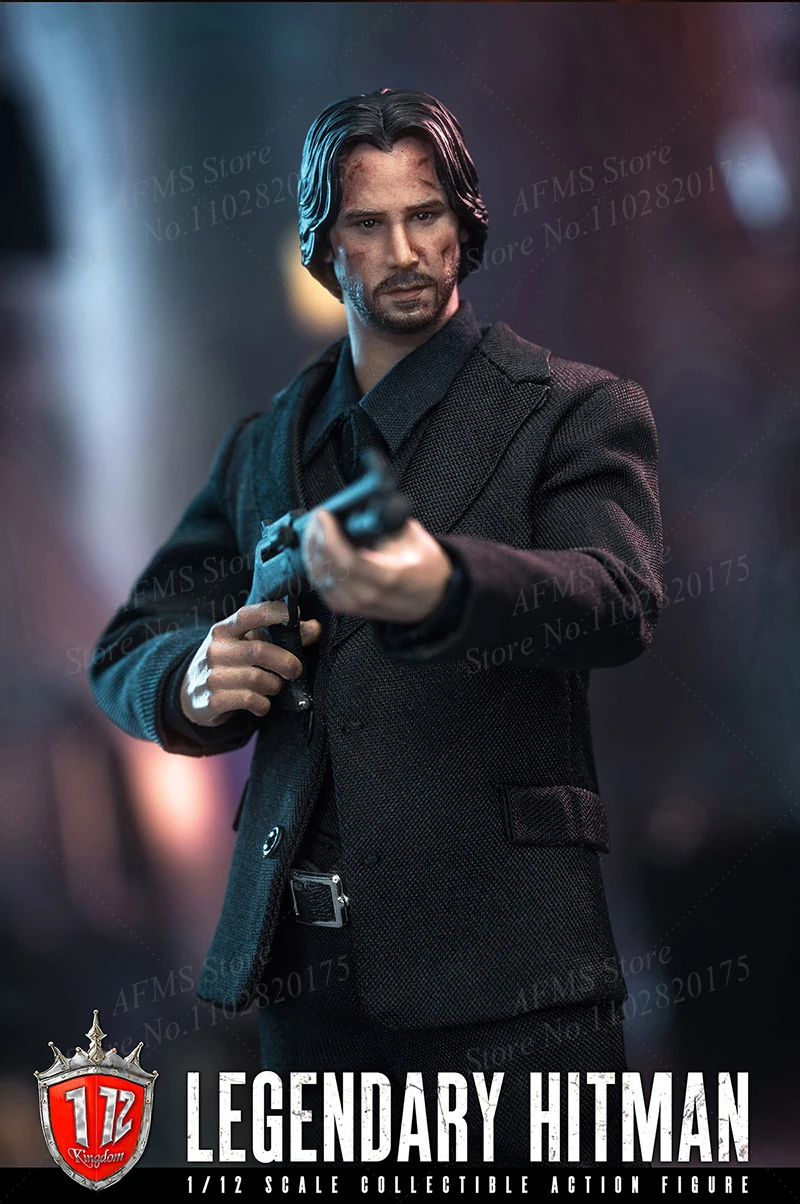 Kingdom KD9001 1/12 Scale Collectible Killer John Wick Keanu Reeves Model Action Figure — view 6