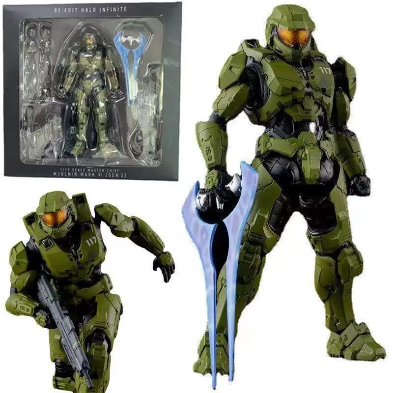 Game 18CM RE:EDIT Reach 1/12 SCALE MASTER CHIEF MJOLNIR MARK V1 Articulated Collectible Figure