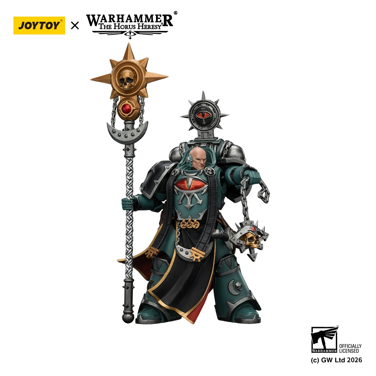 JOYTOY 1/18 Warhammer 40K Sons of Horus Dark Emissary Consul with Staff Action Figure — view 5