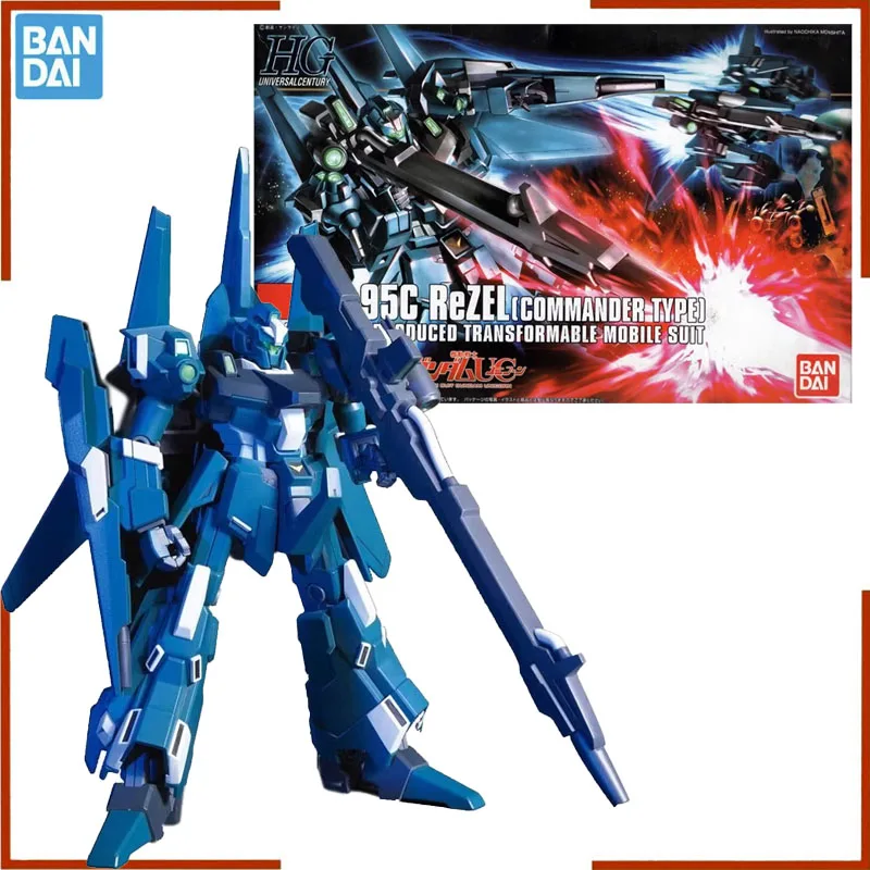 Bandai Gundam HGUC 1/144 UNICORN RGZ-95C ReZEL Commander Type Anime Assembly Model Kit