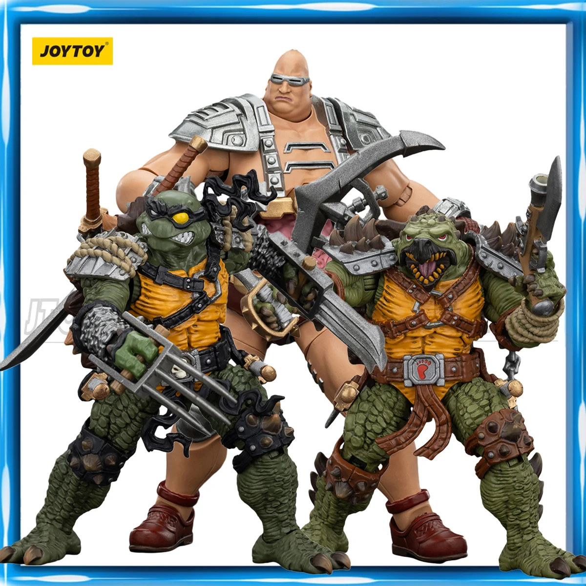 JOYTOY TMNT Slash, Tokka & Krang 1/18 Scale Action Figure Set
