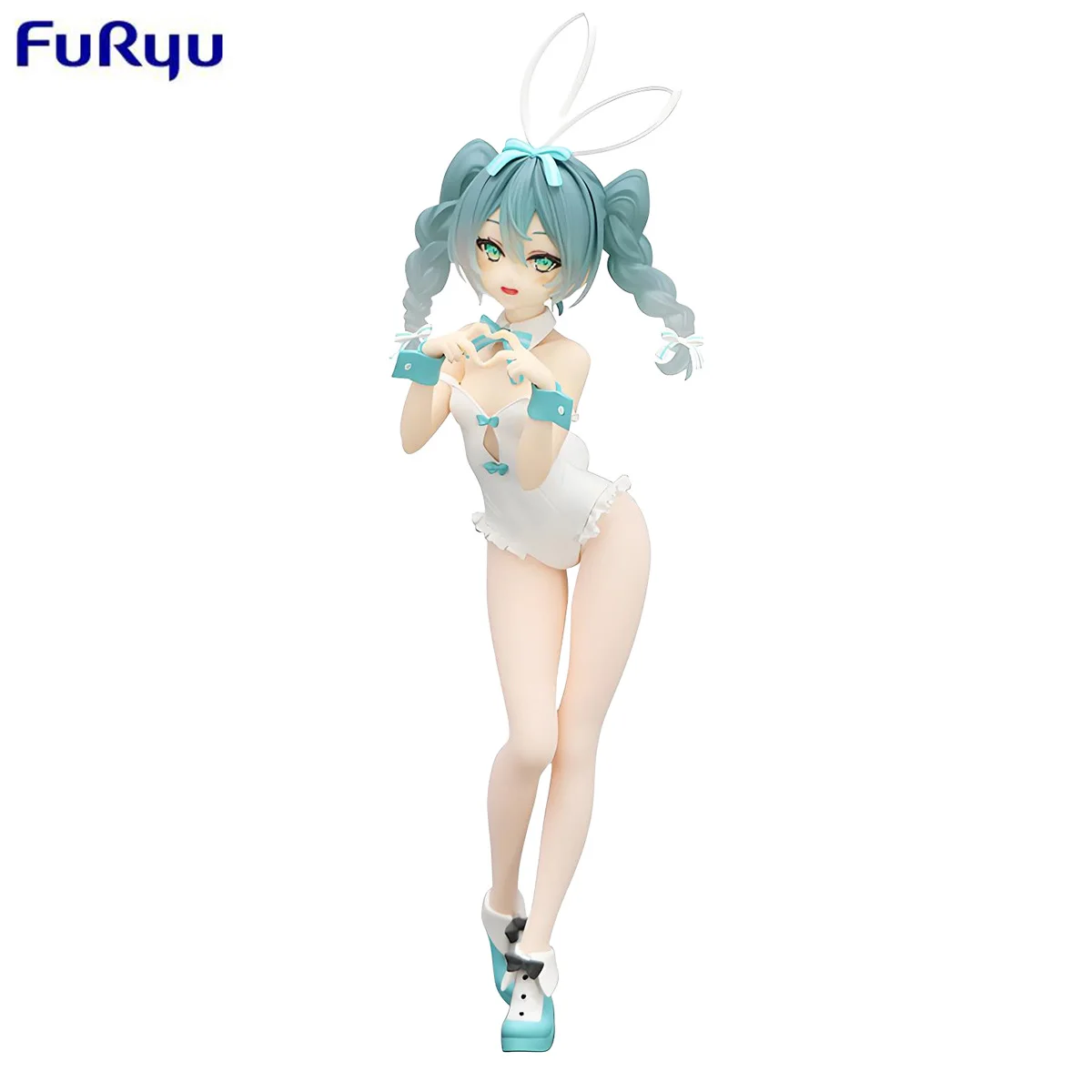 FuRyu BiCute Bunnies Hatsune Miku -Rurudo White Ver.- PVC 27CM Anime Model Action Figure