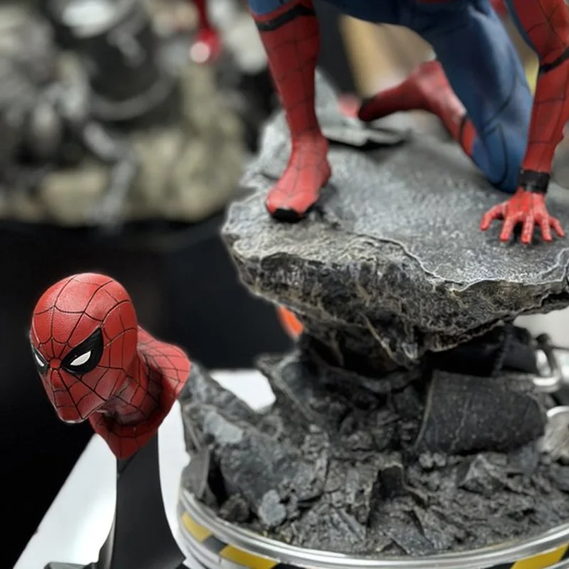 43cm Marvel Spider-Man Three-headed Full-body Sculpture Models Desktop Collectible Figure — view 3