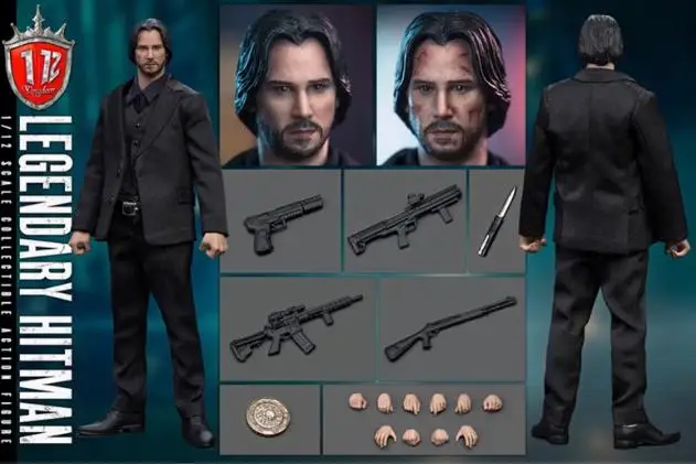 Kingdom KD9001 1/12 Scale Collectible Killer John Wick Keanu Reeves Model Action Figure — view 7