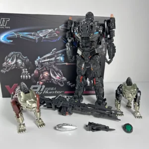 Transformation VT01 Lockdown Black Alloy Version with Double Dogs Movie Action Figure