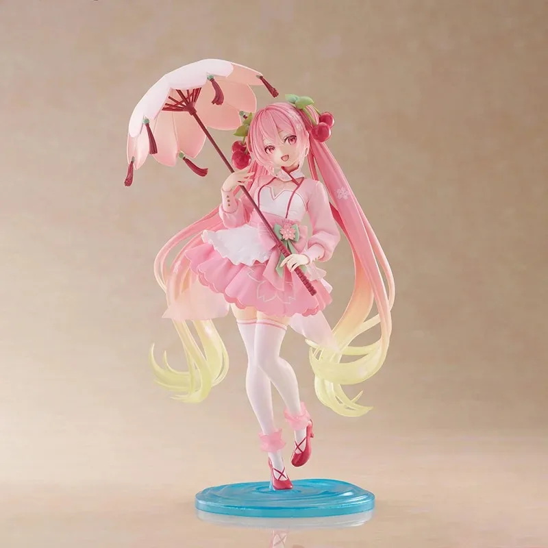 TAiTO AMP Hatsune Miku Sakura Dress Ver PVC 21CM Anime Action Figure — view 4