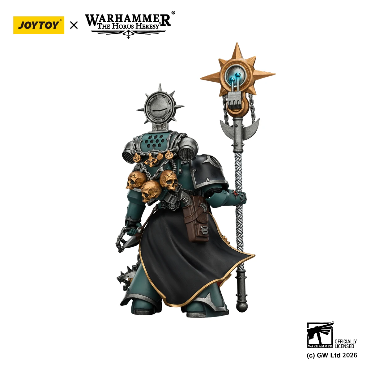 JOYTOY 1/18 Warhammer 40K Sons of Horus Dark Emissary Consul with Staff Action Figure — view 2