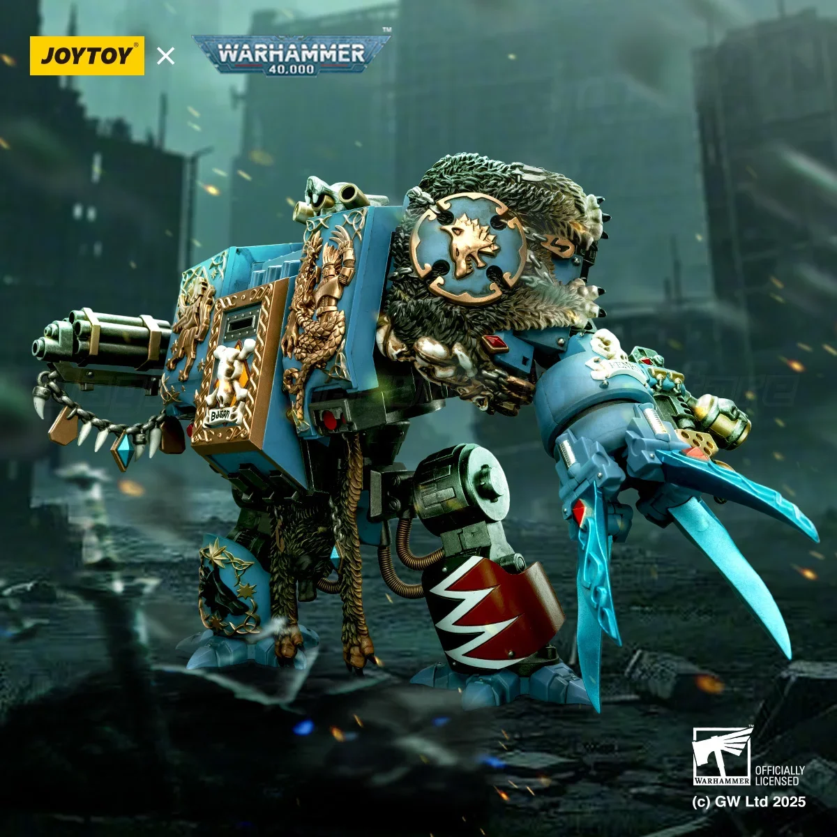 JOYTOY Warhammer 40K Space Wolf Brutal Bjorn Guochuang Mecha Anime Model 1/18 Action Figure — view 2