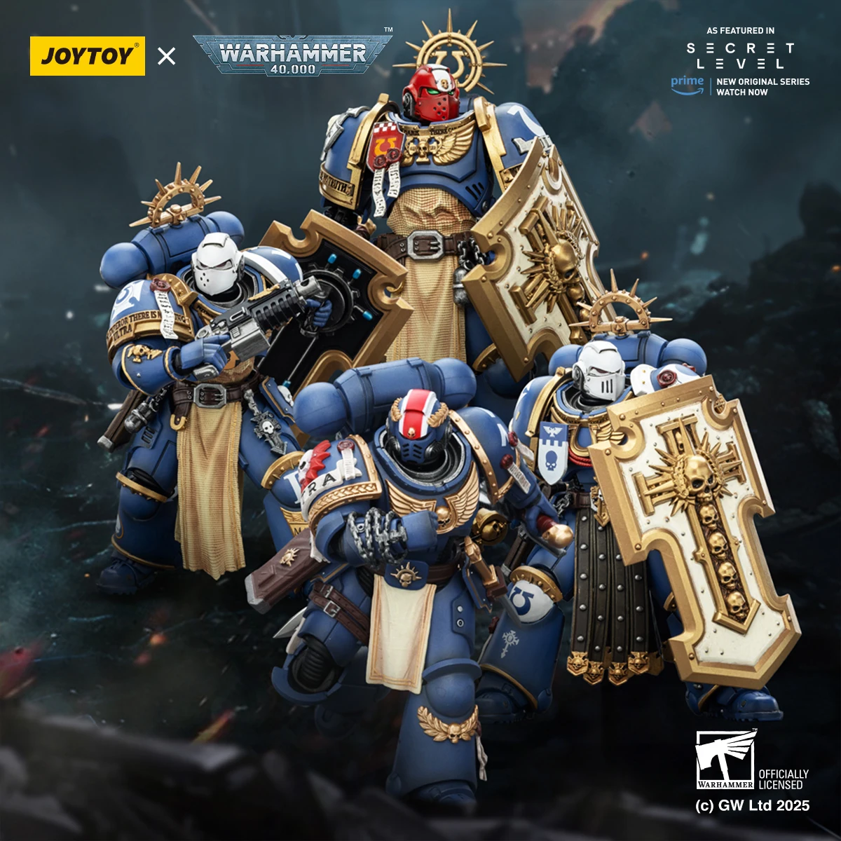 JOYTOY Warhammer 40K 1/18 Ultramarines Titus Metaurus Levantus Torvald Anime Model Action Figure — view 6