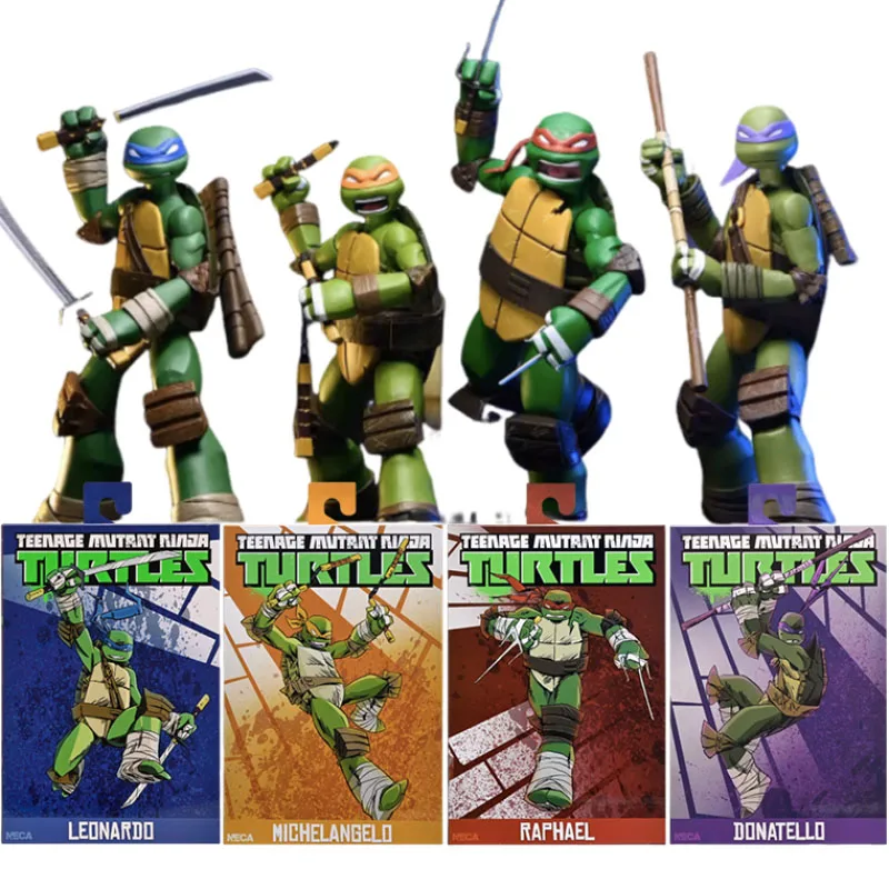 NECA Teenage Mutant Ninja Turtle TMNT Donatello Raphael Leonardo Michelangelo Figuras Manga Collectible Figure