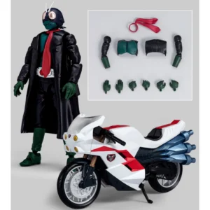 Bandai Kamen Rider New No.1 - with Cyclone Motorcycle & Coat Action Figure