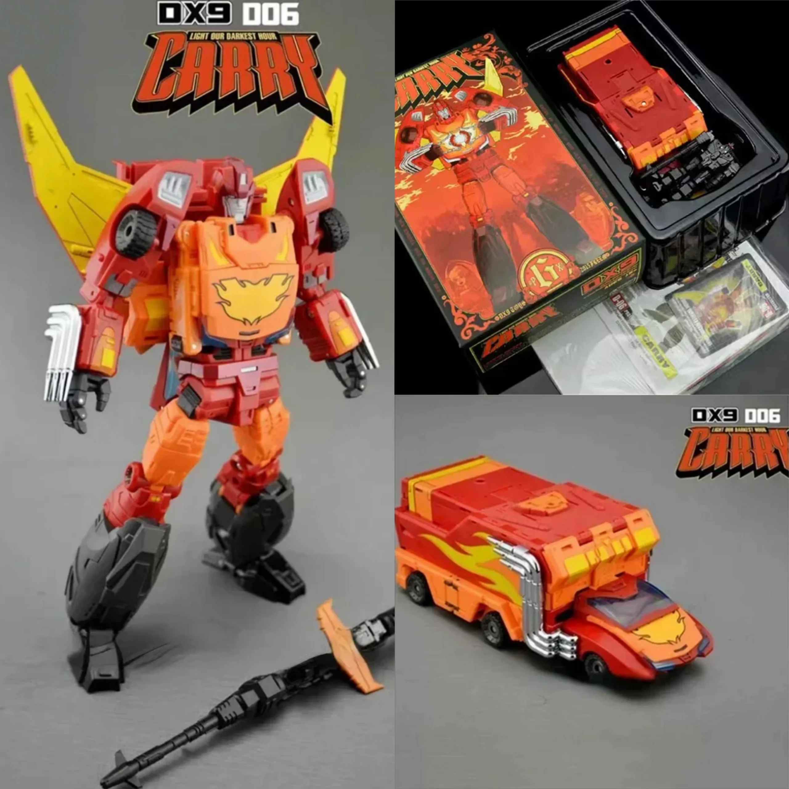 DX9 Transformation D06 Carry Hot Rod Rodimus Prime Action Figure