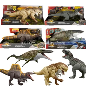 Jurassic World Rebirth Mosasaurus Distortus Rex Tyrannosaurus Dinosaur with Light & Action Figure