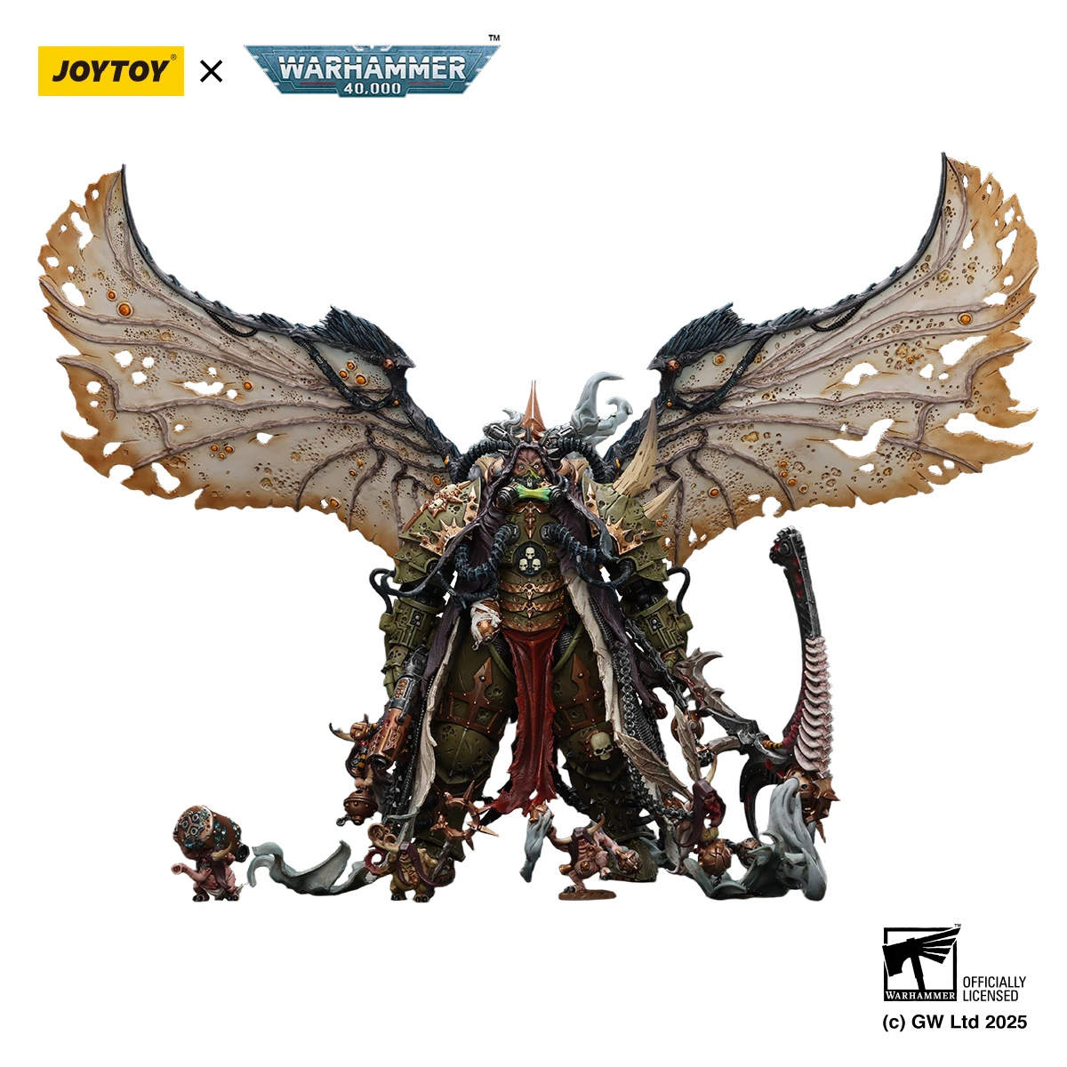 JOYTOY 1/18 Mortarion Daemon Primarch of Nurgle with Ancient Weapons‘The Lantern' and Action Figure — view 2