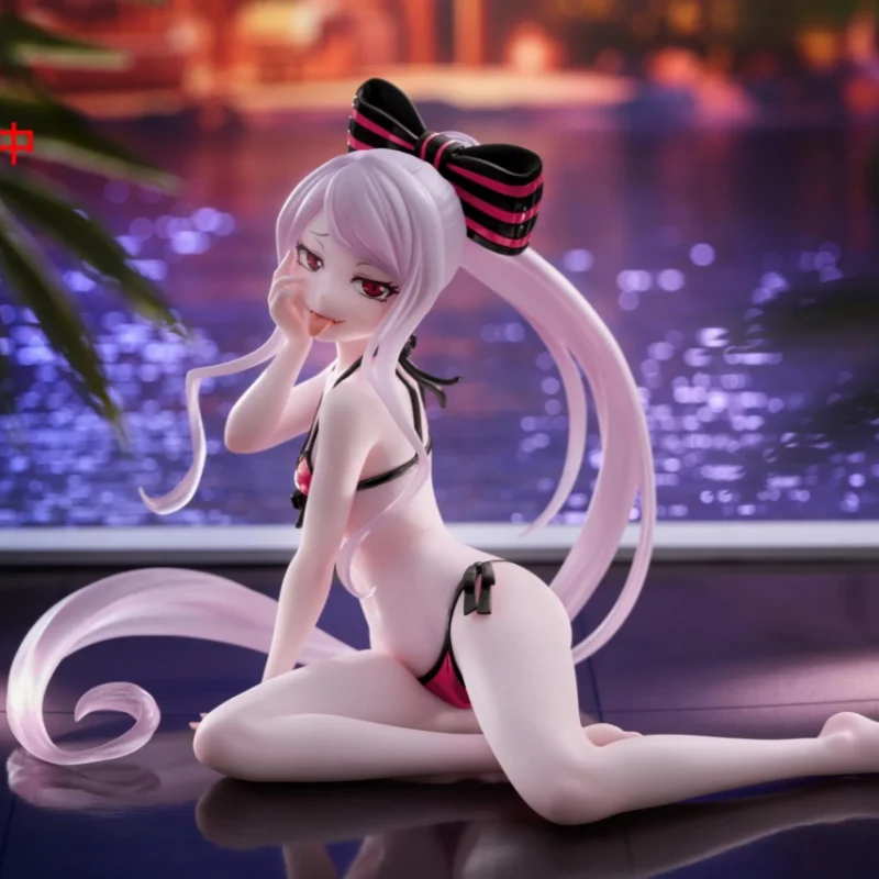 Authentic13cm Desktop Cute Shalltear Bloodfallen Cheongsam Prize Anime for Collectible Figure — view 2