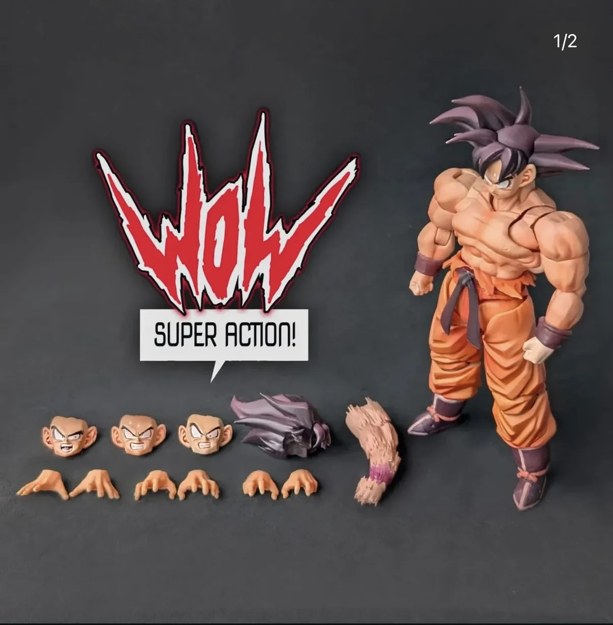 Hot Wow Super Action Studio 1/12 Dragon Ball Kaiouken Son Goku Collectible Figure — view 6