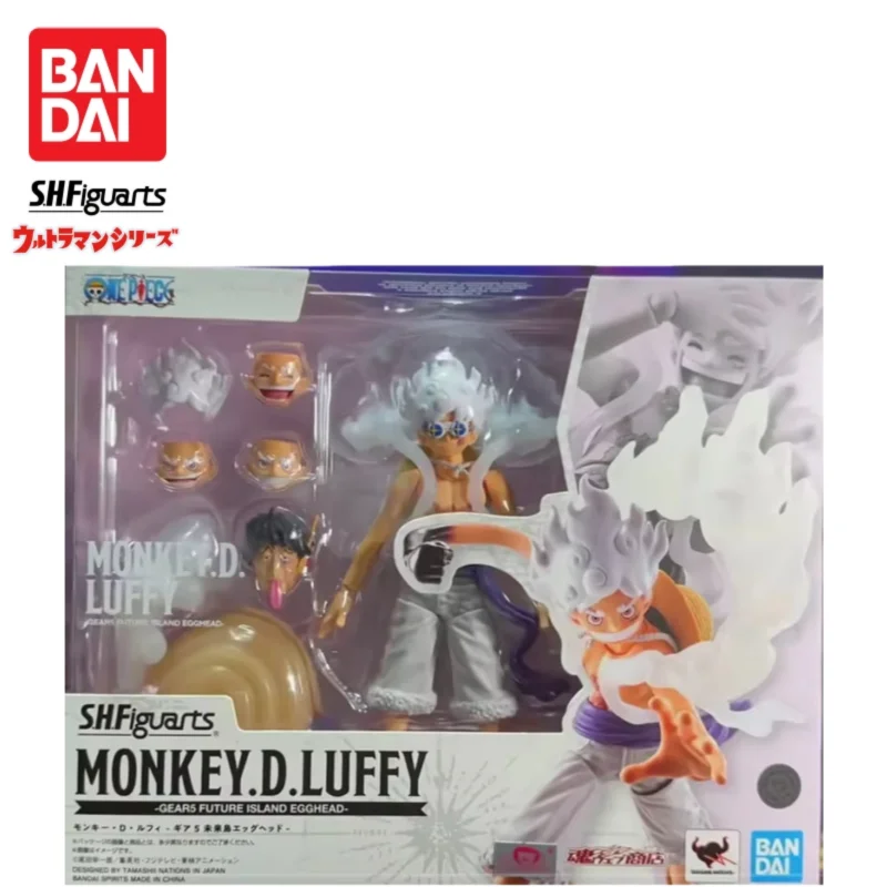 Bandai S.h.f Monkey D Luffy Gear5 Future Island Eggheao Anime Finished Model Action Figure — view 6