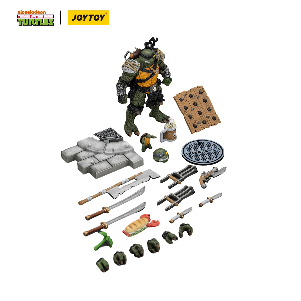 JOYTOY TMNT Slash, Tokka & Krang 1/18 Scale Action Figure Set — view 3