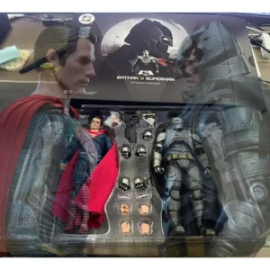 DC Fondjoy BVS Armored Batman Battle Damaged Superman Set Collectible Figure