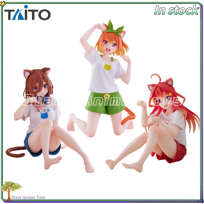 TAiTO Desktop the Quintessential Quintuplets Nakano Miku/Nakono Yotsuba/Nakano Itsuki Cat Homewear Collectible Figure