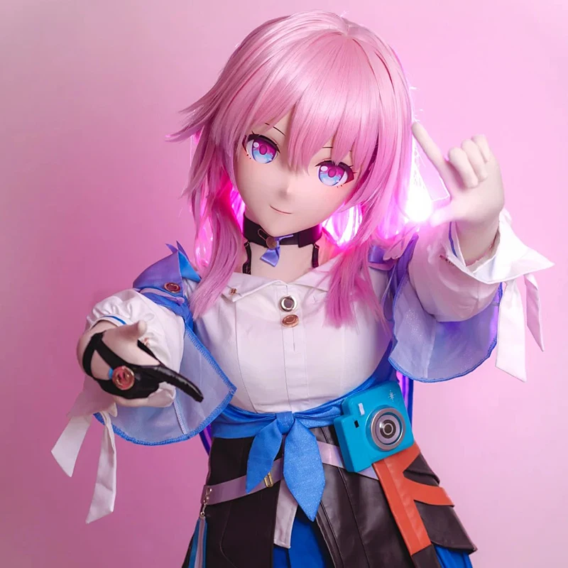 Honkai Star Rail March 7th Full Head Cosplay Kigurumi Mask — view 2