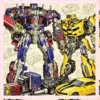 30CM Transformation Optimus Prime Bumblebee Megatron Black Gold Robot Alloy Star Commander Action Figure