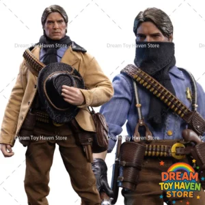 DSTOYS DS-2505/06 1/12 Men Soldier Arthur Double Head Sculpture Classic Western Cowboy Collection Doll 6Inch Action Figure Model