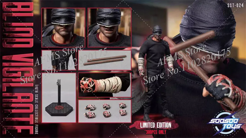 Soosootoys Sst-024 1/6 Scale Collectible Daredevil Classic Comics Super Blind Hero Action Figure — view 7
