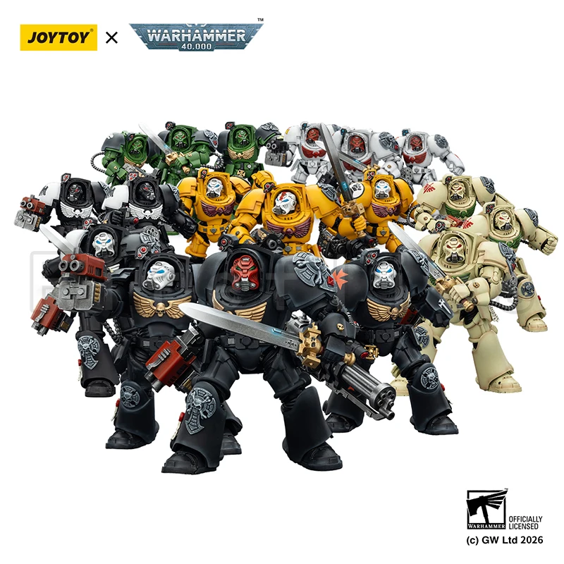 1/18 JOYTOY 40K Black Templars Dark Angels Imperial Fists White Scars Salamanders Action Figure