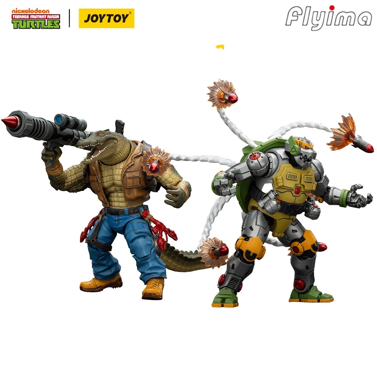 JOYTOY TMNT 1/18 TMNT-Leatherhead/TMNT-Metalhead 2PCS Model Action Figure — view 2