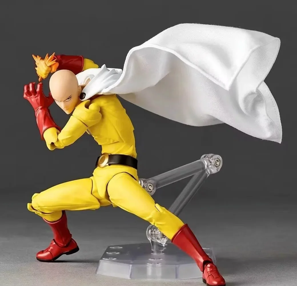 KAIYODO Amazing Yamaguchi Revoltech One PUNCH-MAN Saitama PVC Statue Anime Ko Model Collectible Figure — view 2