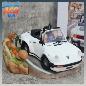 Goku Krillin Master Roshi Team Figure Dragon Ball GK Racing Sports Car Base PVC Statue Anime Collectible Model Toy Decor