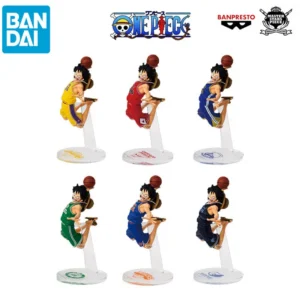 BANDAI Genuine One Piece × NBA Anime Figure MASTER STARS PIECE THE MONKEY.D.LUFFY LOS ANGELES LAKERS Action Figures Toys Gifts