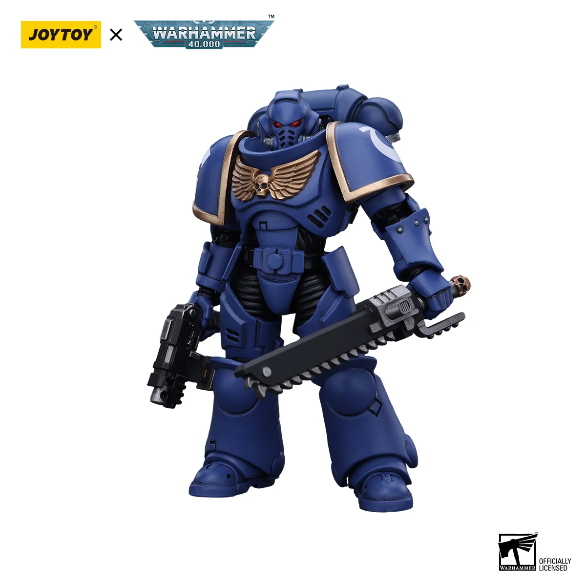 JOYTOY 1/18 Warhammer 40K Ultramarines Figures Sergeant Rychas Model Action Figure — view 9